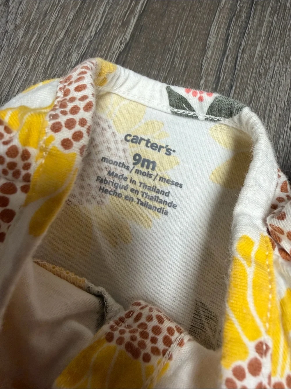 Carter's White & Yellow Sunflower Girls Set